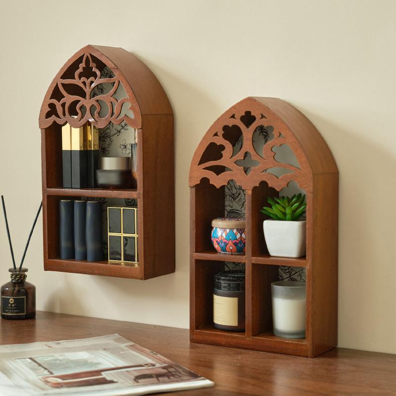 Stylish Wooden Multi-Tier Wall Shelf Space-Saving Storage & Display Organizer for Home Decor, Bedroom Crafts Living Room