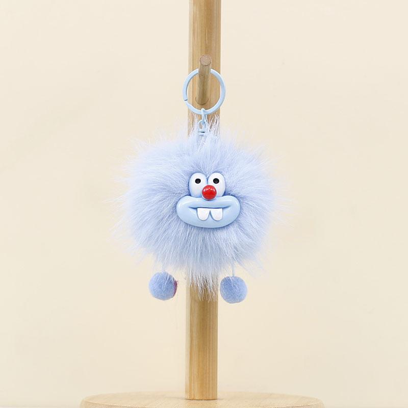 

Teeth Carrot Protrude Rabbit Hairball Doll Keychain Bag Plush Doll Pendants