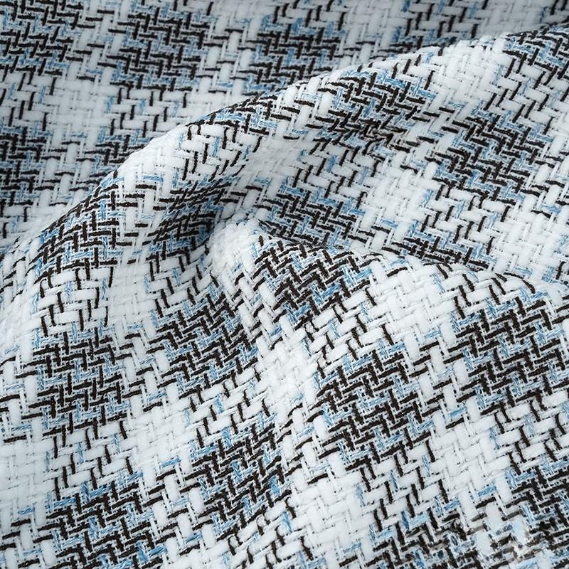 Woolen Tweed Plaid Chenille Fabric Woven Small Fragrant Fabric DIY Elegant Fashion Coat Skirt Designer