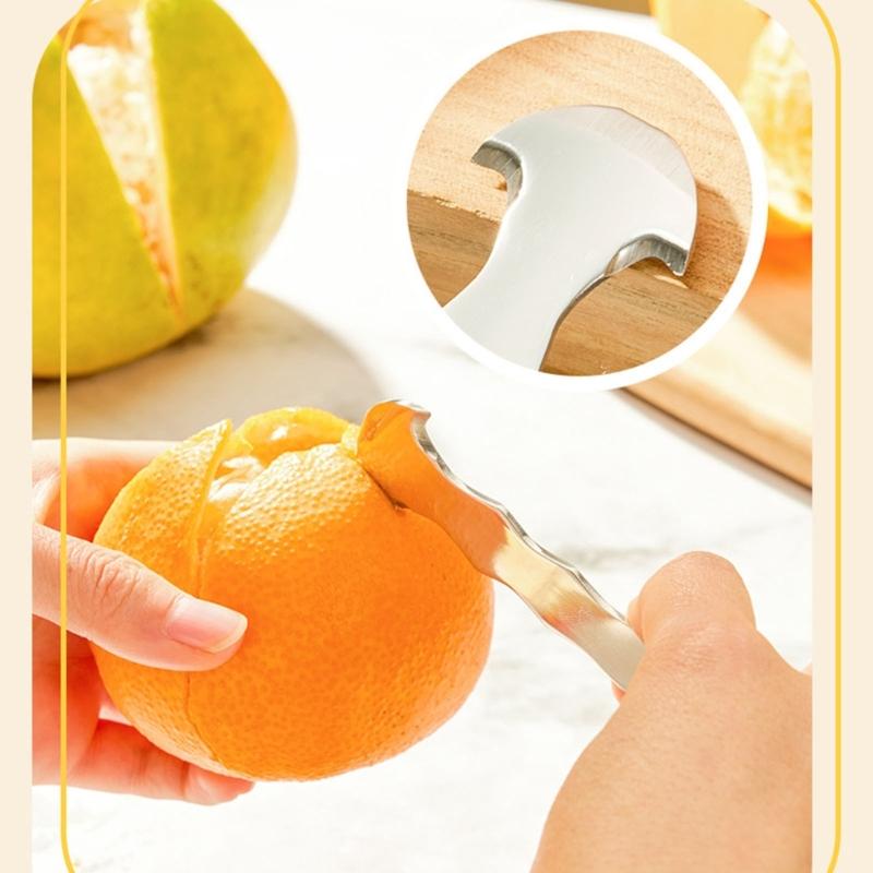 Stainless Steels Fruit Peeler Citrus Cutter Slicer Removal Tool for Quick Safe Oranges and Lemon Peeling in Kitchen Use
