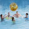 Transparent PVC Inflatable Beach Ball Elastic Beach Ball Confetti Ball Pool Beach Outdoor Toys 5PC