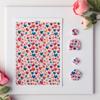 Heart Series Pattern Watercolor Transfer Paper for Polymer Clay Soft Pottery Pendant Earrings Jewelry Making Stickers Decor Tool