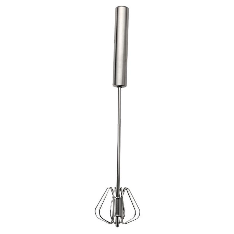 14-inch Semi-automatic Stainless Steel Whisk Set, 3-Pack