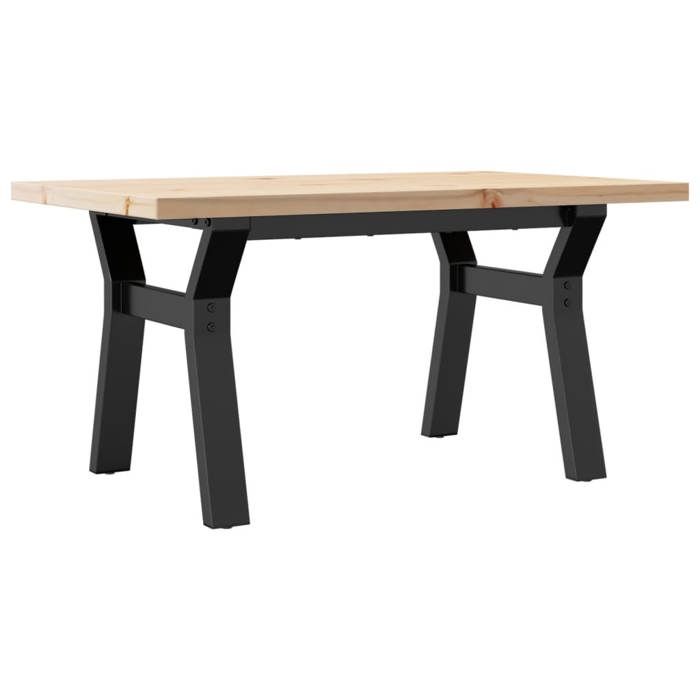 VidaXL Table Basse Cadre en Y, Table d'Appoint, Bout de Canapé, Meuble de Salon Salle de Séjour, 80x50x40,5cm Bois de Pin 3282772