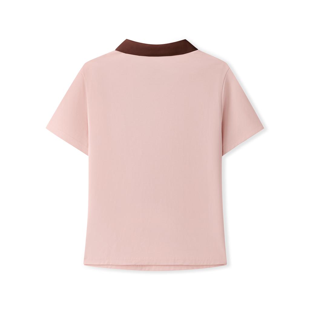 Skechers Loose Fit Solid Color Polo Shirt Women Tops L226W035-01DD