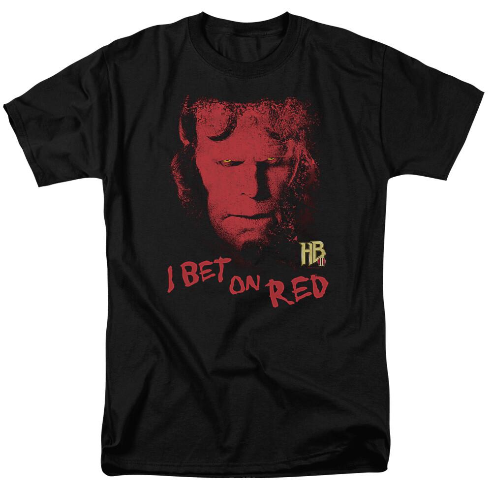Hellboy 2 The Golden Army I Bet on Red T-shirt Mens Licensed Movie Tee Black L