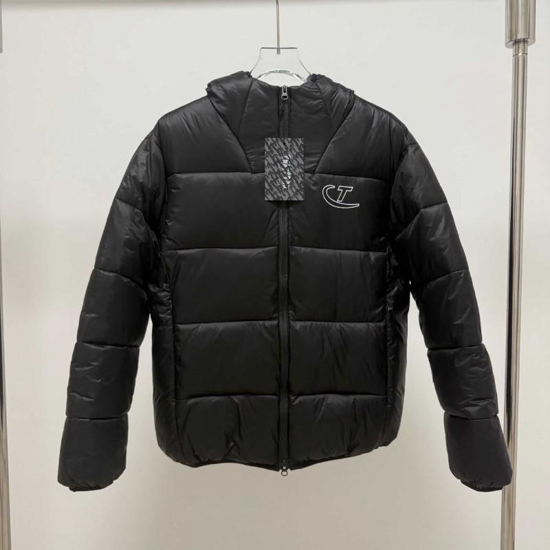 Unisex Thickened Cotton Puffer Jacket Hooded Warm Winter Coat Casual Streetwear Outerwear Men Women