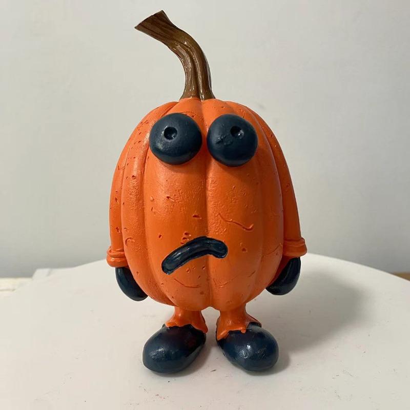 Statuie de grădină Om Dovleac de Halloween Nou Ornament de masă Artizanat din rășină Decorațiune creativă