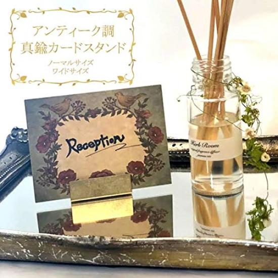 Messing-Kartenset mit Ständer im antiken Stil, japanische Herstellung, 20 Stück.