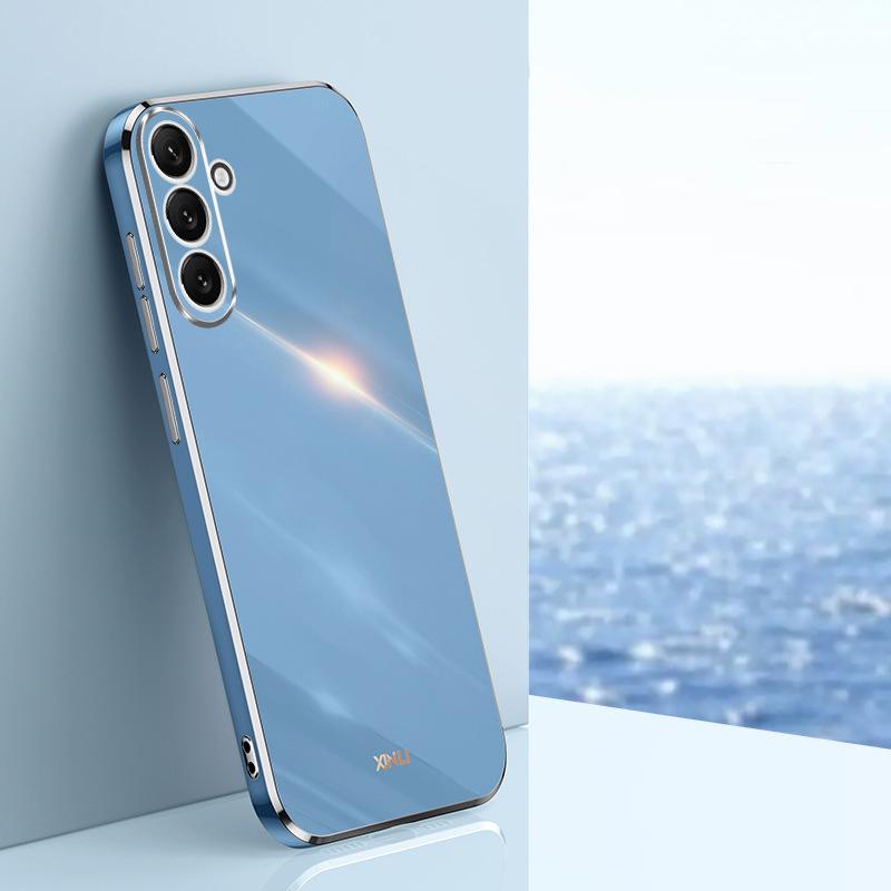 

Розкішний силіконовий чохол для Samsung Galaxy A55 A35 5G A54 A34 A15 A25 A14 A24 A53 A33 A52 A32 A13 Soft Square Edge Cover A25&Case for Samsung синій