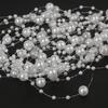 1pc Beaded Garland - Elegant White Artificial Pearl-Style String, Suitable for Christmas Tree, Wedding, Party Decorations