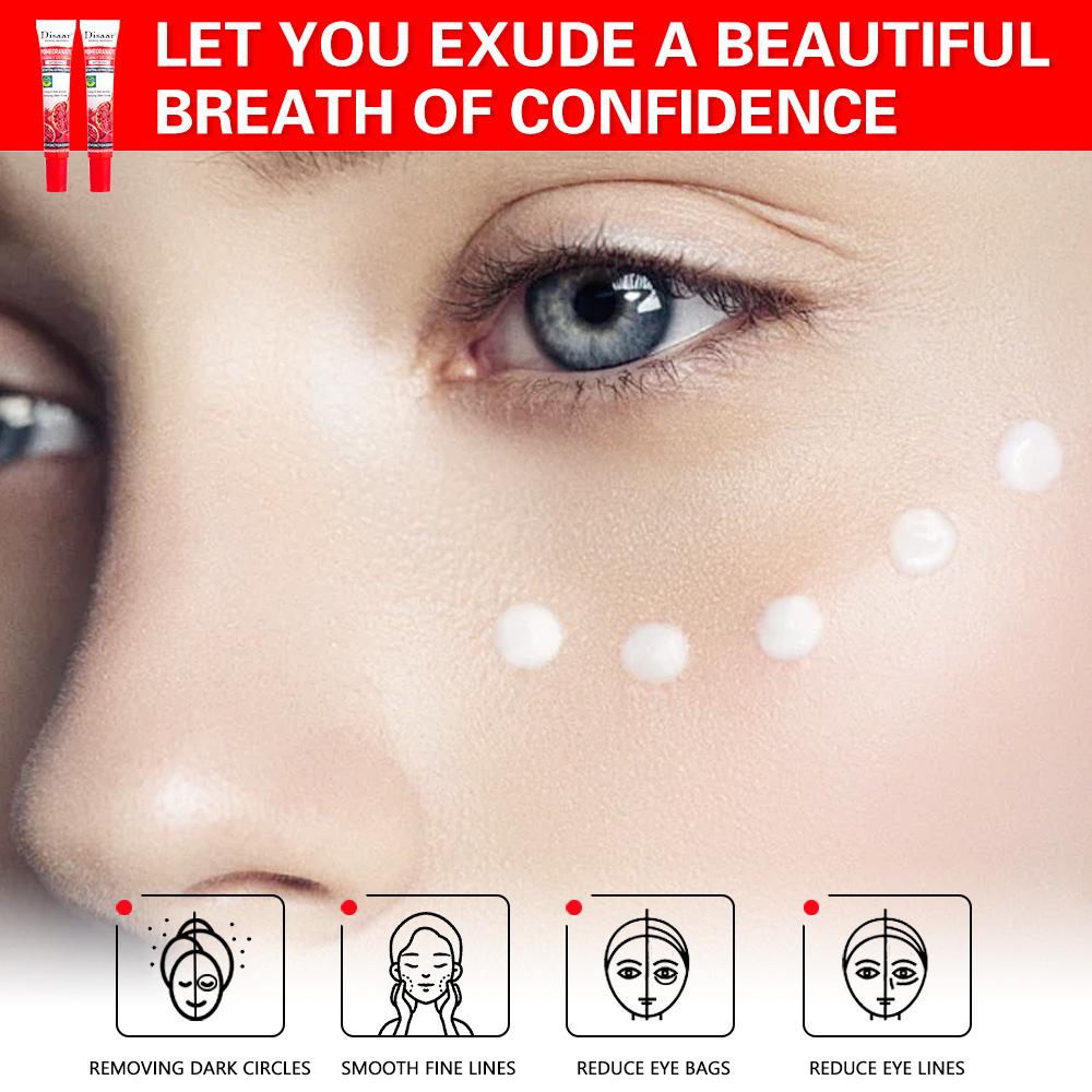 1ks Red Pomegranate VE Eye Cream 25g Eye Lifting Rozjasňující tón pleti Hydratační Zlepšující oční váčky a Zlepšující tmavé kruhy