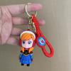 Frozen Movie Elsa Anna Princess Olaf Cartoon Silicone Doll Pendant Figure Model Toys Keychain Pendant  Cute Kawaii Gift