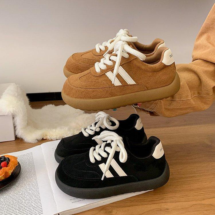 Big head German training shoes women's autumn 2025 new casual versatile platform retro bread lightweight sports board shoes