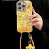 Cartoon doll lanyard for apple 17 mobile phone case iphone15promax glacier pattern 16 cute 14/13