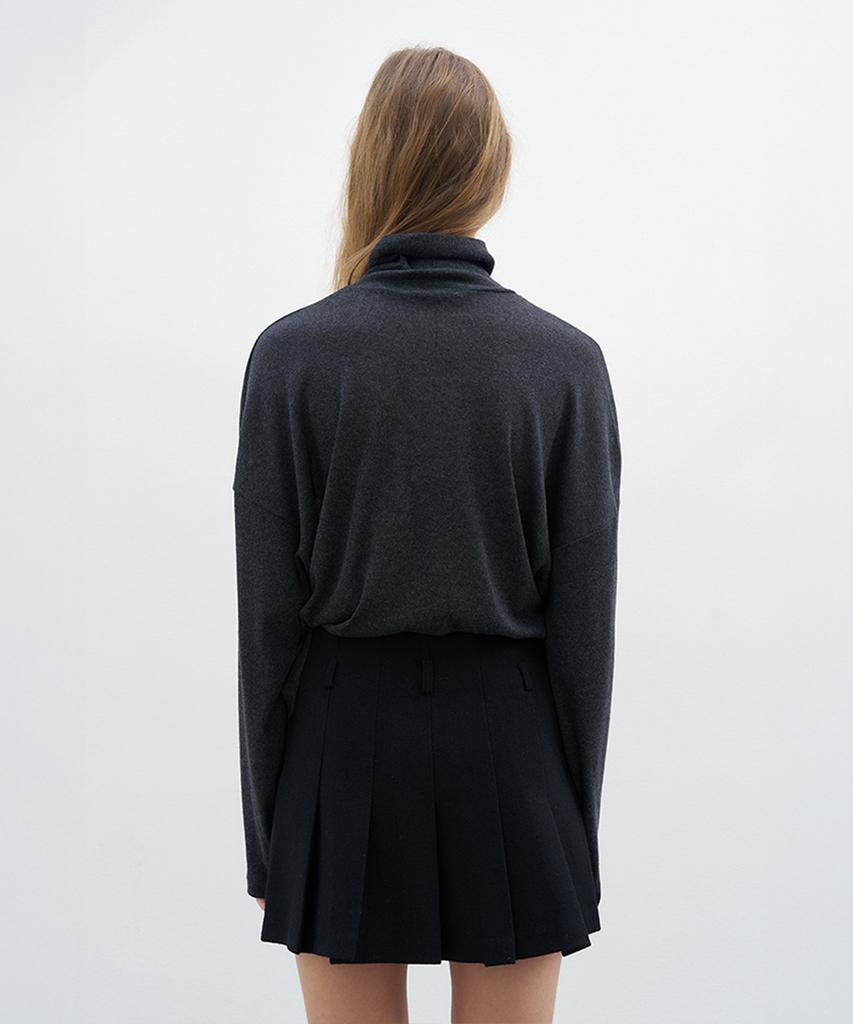 VEM.VER Pleated Mini Skirt_Black
