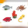 Realistic Ocean Creature Pvc Figurine Set Coral Reef Fish Octopus Starfish Marine Scene Decor For Home