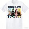 Demon Slayer Group Tshirt Tanjiro Nezuko Inosuke Zenitsu Anime Print Tee Men Women Casual Cotton Top