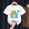 Anime Pokemons Tshirts for Children Pikachu Cartoon Letter Printed Shortsleeved Top Boys Girls Summer Fashion Sports Tshirt