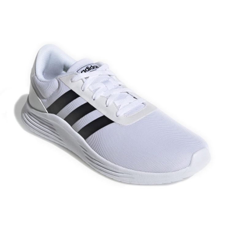 Adidas Neo Lite Racer 2.0 Comfortable PU Cushioning Lightweight Low-Top Casual Running Shoes Men Sneakers White EG3282