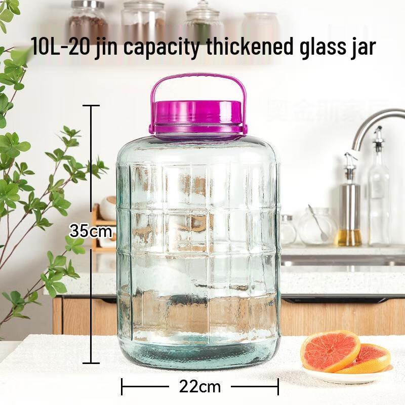 JingJingRS 20-Rinder Verdicktes Glasgefäß für Wein & Gurken