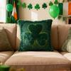 1 St. Patrick's Day Plush Pillowcase 18X18 Inches, Soft Giant Clover Shaped Pillowcase, Suitable for Bedroom