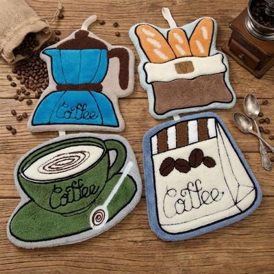 Quick-Dry Coffee Theme Hand Towel Soft Bathroom Kerchief Toilet Handkerchief  Kitchen Home