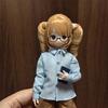 6-inch BJD Doll Outfit Set Light Blue Casual Office Daily Wear With Button Or Hook-and-Loop Top Pants
