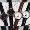 Salvatore Marra Women's Moon Phase Watch, Model SM26151, 34mm, Pink Gold & Blue Leather Strap, Limited Edition