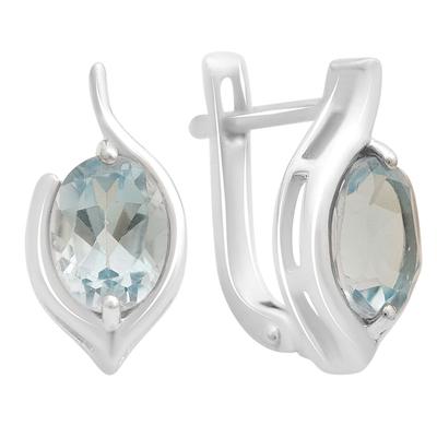 Silver Earrings with Natural Topaz 2.849ct (2171607)
