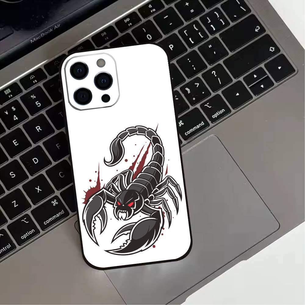 

Edgy Dark Gothic Scorpion Phone Case For iPhone 17,16,15,14,13,12,11 Plus,Pro Max,XS,Soft Silicone Black Cover iPhone13PROMAX