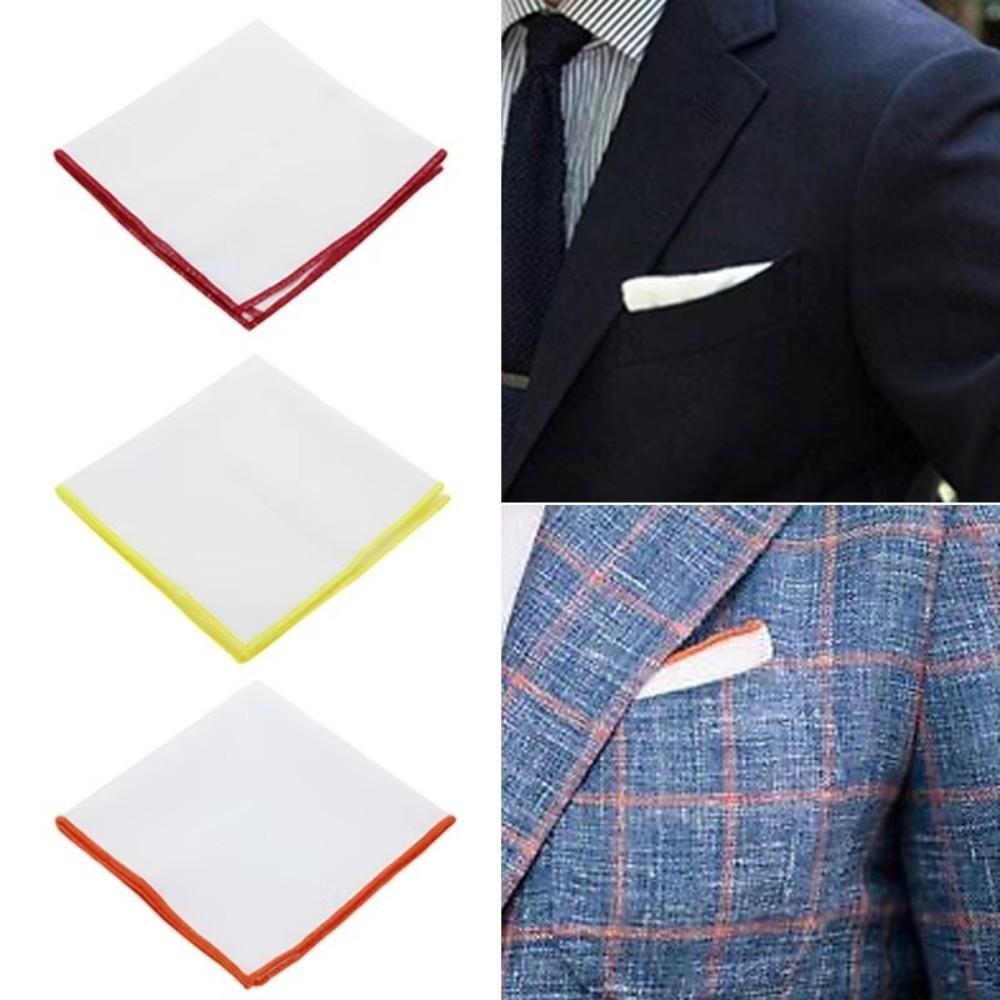 Square Plain White Pocket Cotton Handkerchief Small Suit Pocket Towel Cloth Decoration