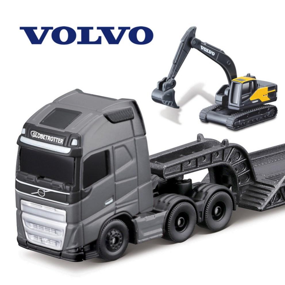 Maisto Volvo Schwertransport-Anhänger & Bagger Spielzeugset