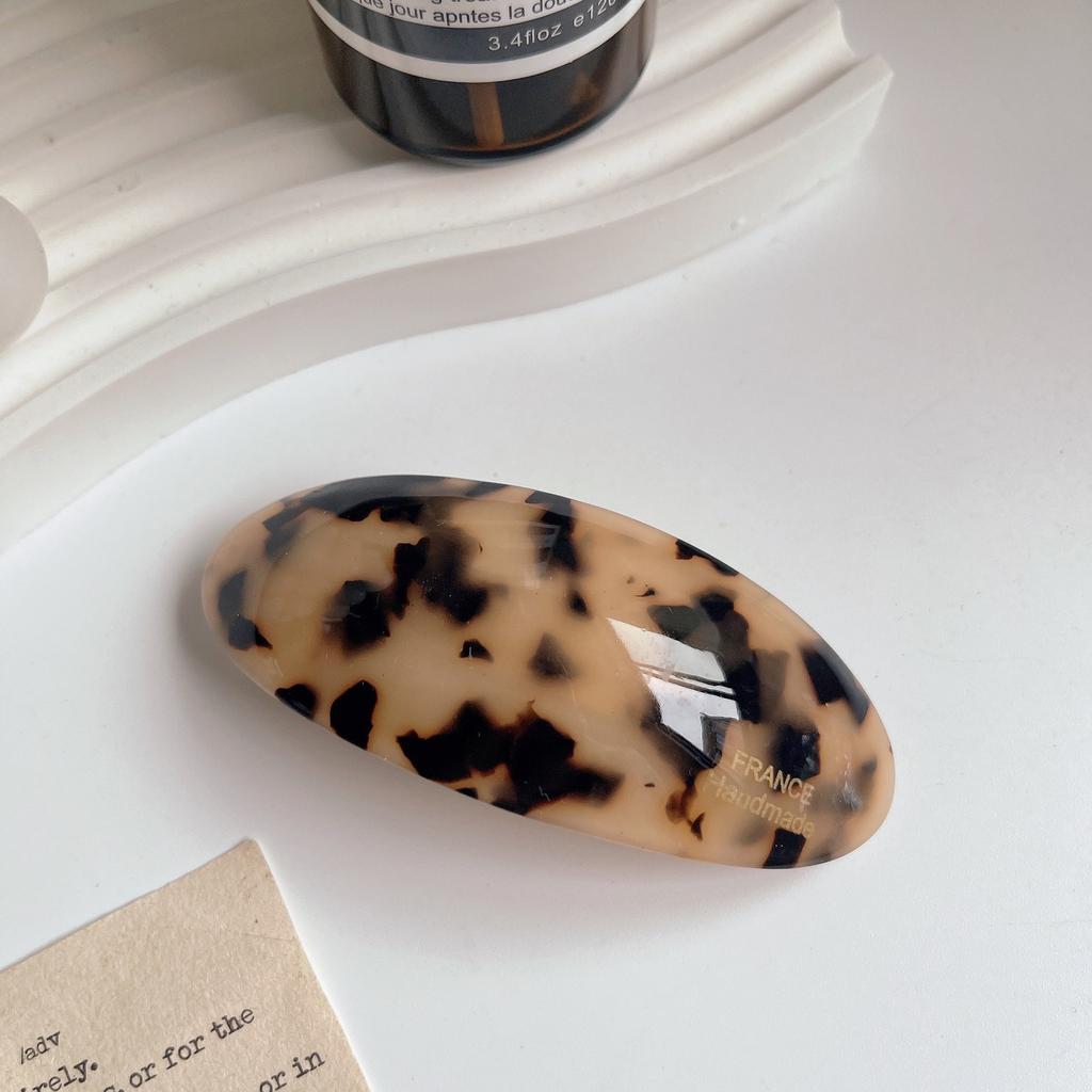 New High-end Spring Clip Korean France Acetate Ponytail Clip Hair Clip for Women Straight Clip