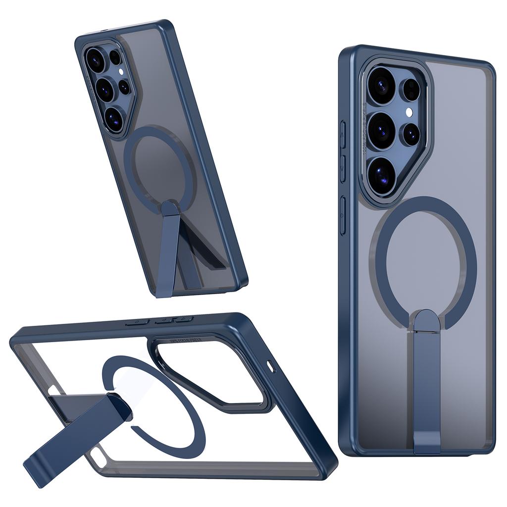 For Samsung Galaxy S23 Ultra/S22 Ultra 5G Magnetic Case Kickstand TPU + Acrylic Phone Cover