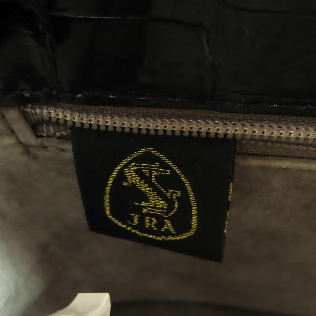 Tolle YAMAGUCHI Handtasche schwarz Krokodil Damen Gebraucht