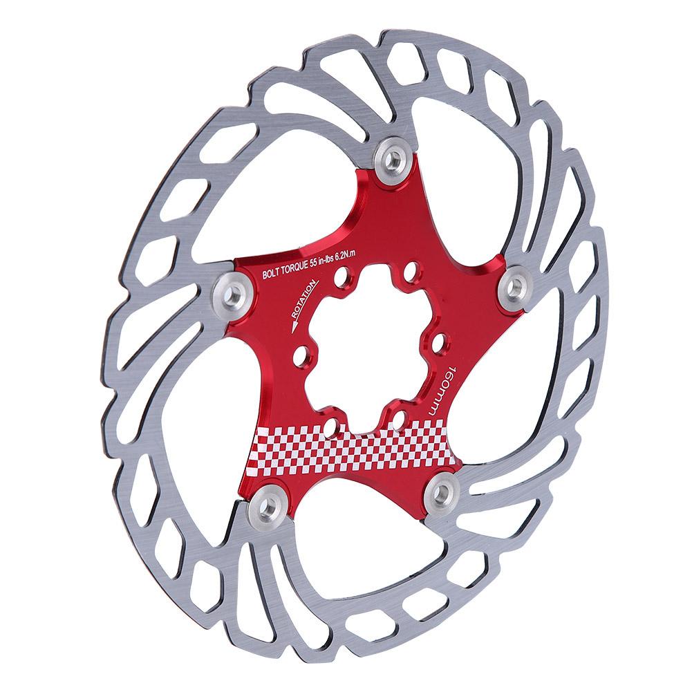 

160 мм Плавающий диск Шесть болтов Велосипед Горный велосипед Тормозной диск Велосипедный аксессуар(красно-серебряный )