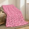 Leopard Print Throw Lightweight 240g Flannel Blanket Soft Skin-friendly for Summer Cooling