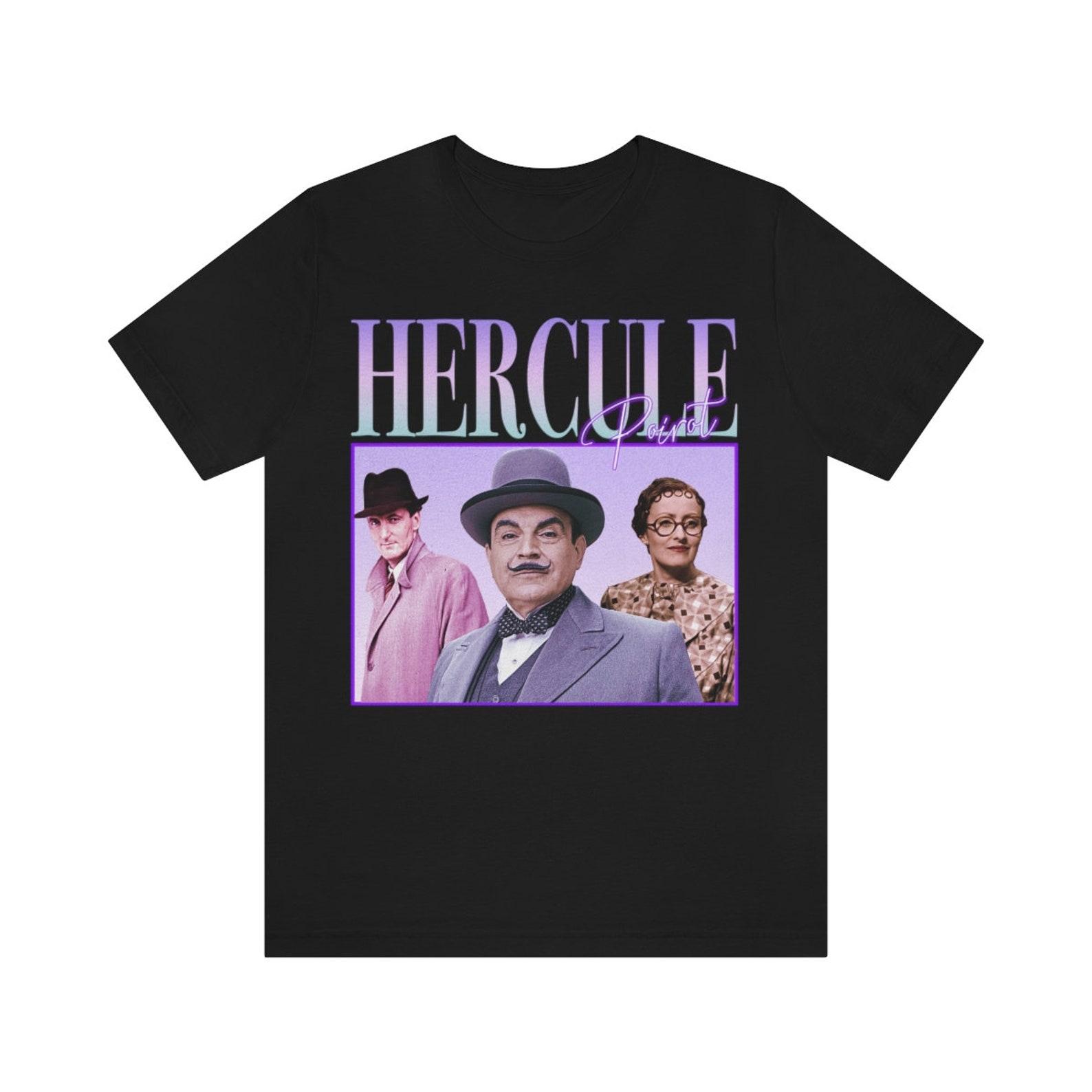90 s Retro style T-shirt Hercule Poirot XL