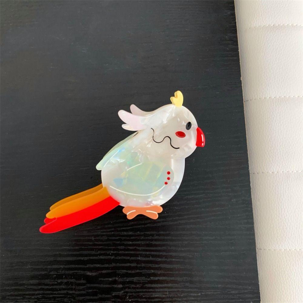 Cute Acetic Acid Hair Claw Creative Bird Hair Claw Fashion Cartoon Animal Shark Clip  Female