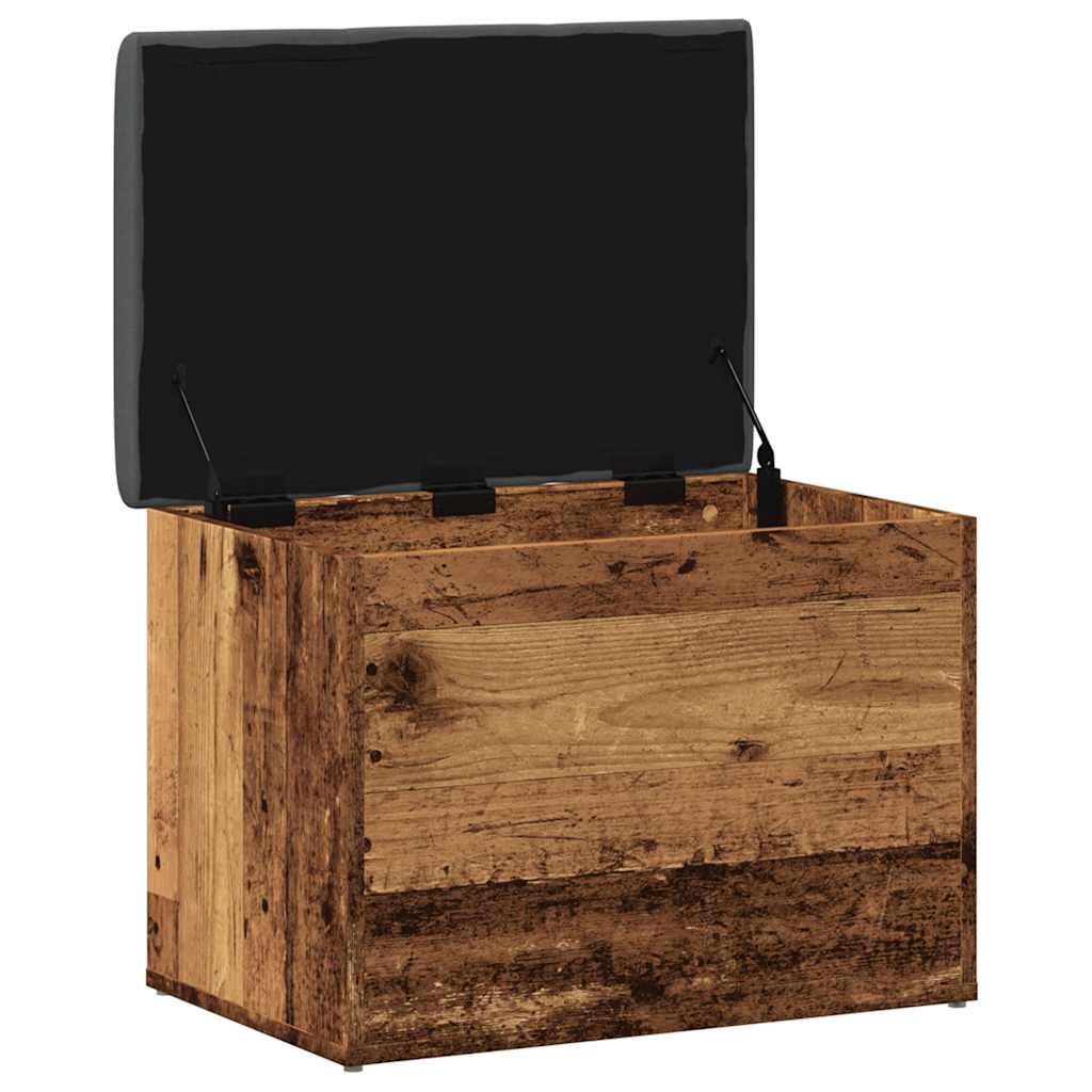 Storage Bench with Rustic Wood Look 62 x 42 x 45 cm Engineered Wood