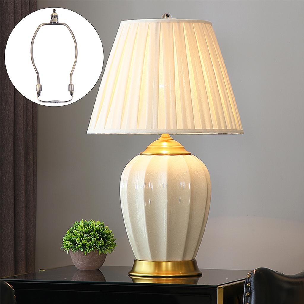 1pc Metal Bracket Iron Horn Rack For Lampshade 10Mm Bottom Hole Diameter 6 Inch Bronze Lamp Frame Horn Portable Lamp Holder