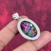 Copper Tourmaline Pendant Gemstone Jewelry, 925 Solid Sterling Silver Pendant, Gift For Women Handmade Pendant