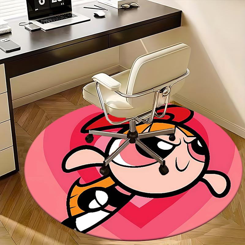 Powerpuff Girls,Blossom Chair mat Round Rug Office carpet,Non slip, Suitable for Living Rooms, Bedrooms Decor1205057a