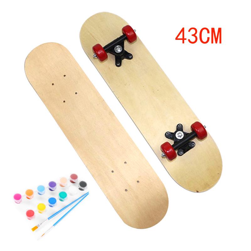 Creative DIY Hand-Painted Toddler Skateboard: Double Kicktail Painting Activity