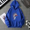 Real shot fashion design loose and thin Hong Kong style printed letters hooded sweater fleece top hoodie