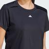Adidas Power Tee Logo Solid Color Sports Round Neck Short Sleeve T-Shirt Women Tops Black IN6208