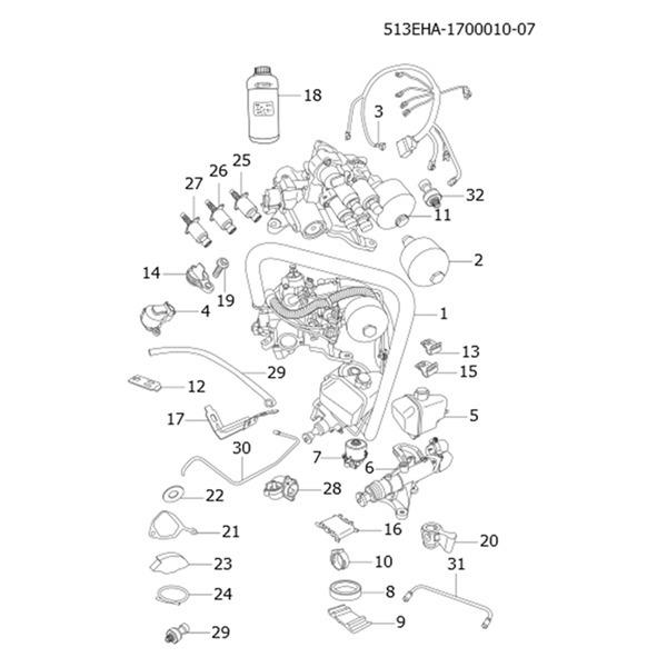 Black Metal Car Clutch Actuator Accumulator for Chery Q - 1 pc