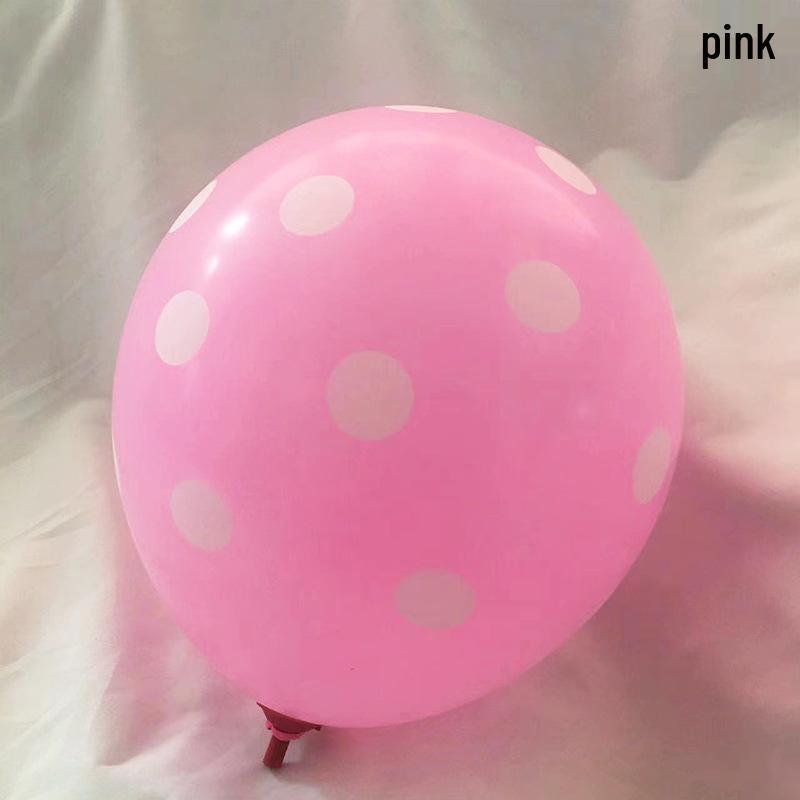 12-Inch Thickened Polka Dot Latex Balloons for Birthday, Party, Wedding, Room Decorations in Candy Colors.