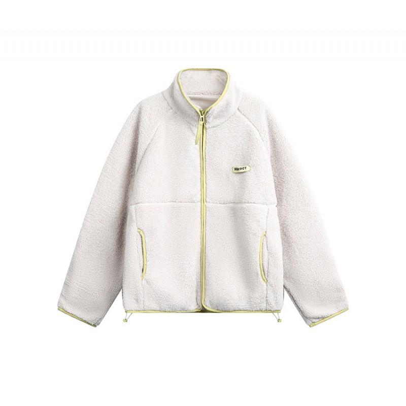 Unisex Thick Fleece-Lined Cotton Puffer Jacket Winter Warm Oversized Hoodless Coat Men Women